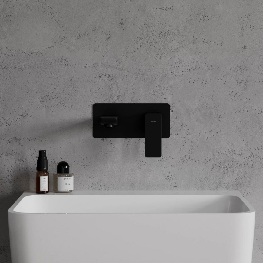 OMNIRES PM7415BL - Robinet de lavabo pour installation encastrée PARMA mat noir