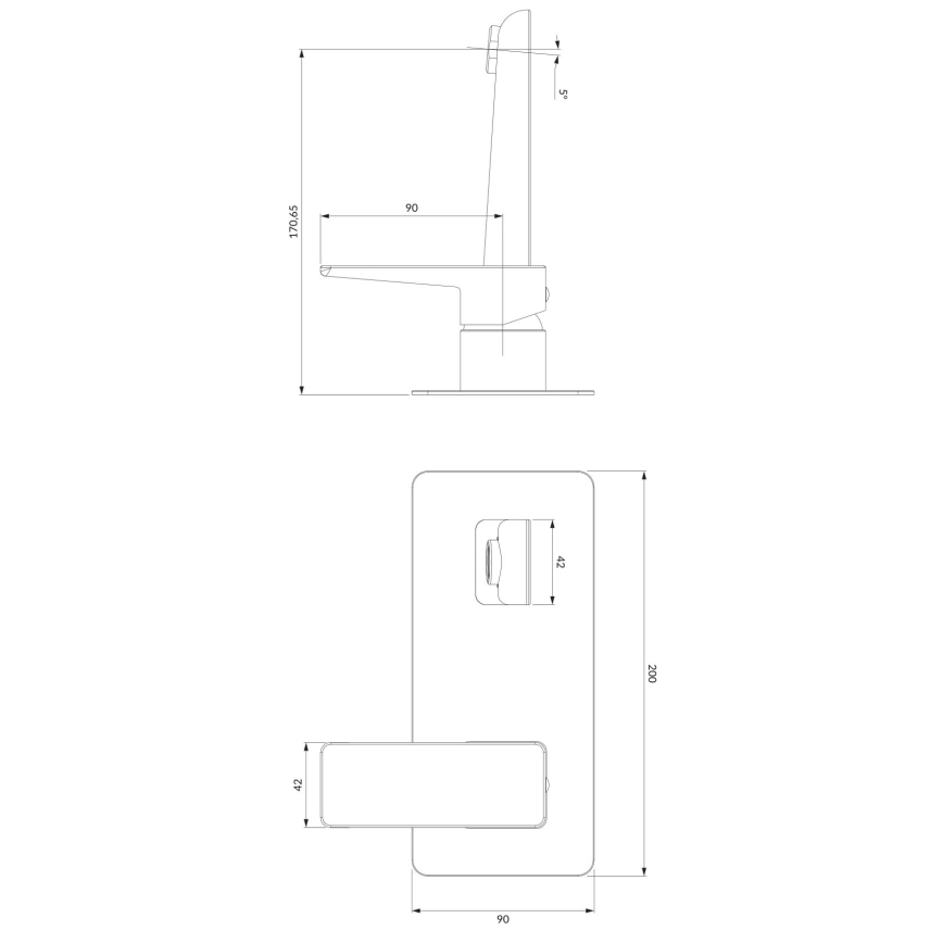 OMNIRES PM7415CR - Inbouw wastafelkraan PARMA glanzend chroom