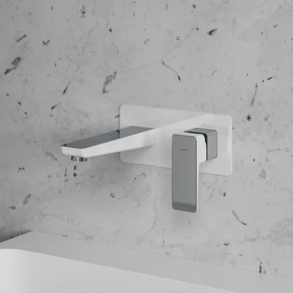 OMNIRES PM7415CRB - Inbouw wastafelkraan PARMA glanzend chroom/wit