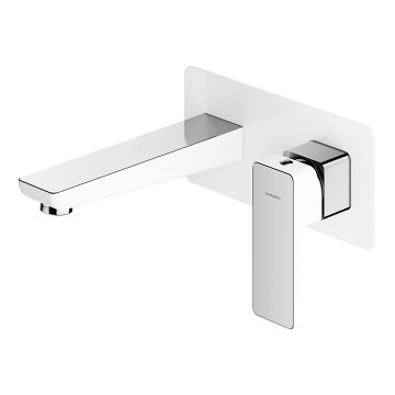 OMNIRES PM7415CRB - Robinet de lavabo pour installation encastrée PARMA chrome brillant/blanc
