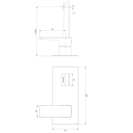 OMNIRES PM7415CRB - Wastafelkraan voor inbouwmontage PARMA glanzend chroom/wit