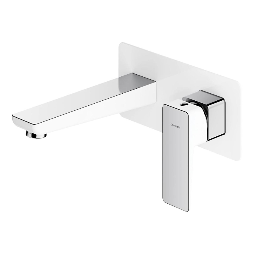 OMNIRES PM7415CRB - Wastafelkraan voor inbouwmontage PARMA glanzend chroom/wit