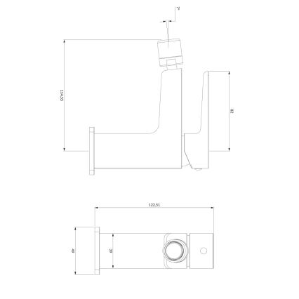 OMNIRES PM7420BL - Bidet kraan PARMA 12,25 cm mat zwart
