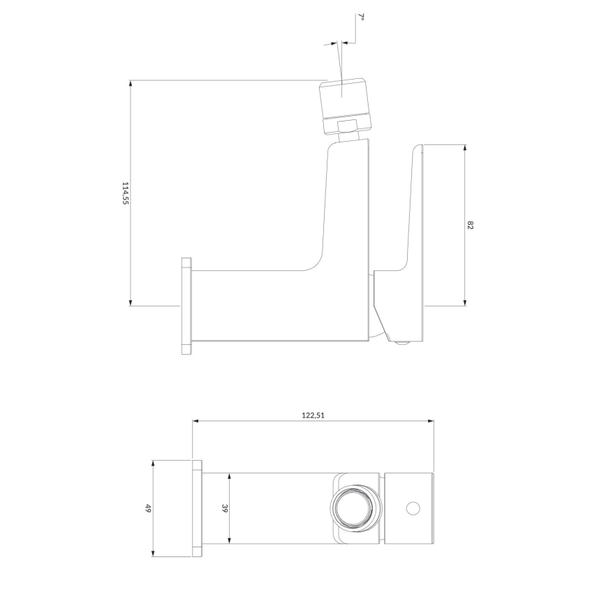 OMNIRES PM7420BL - Bidet kraan PARMA 12,25 cm mat zwart