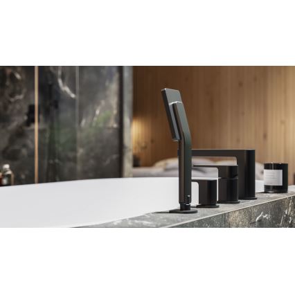 OMNIRES PM7432BL - Robinet de baignoire 4 trous PARMA mat noir