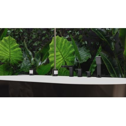 OMNIRES PM7432BL - Robinet de baignoire 4 trous PARMA mat noir