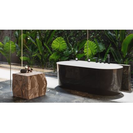 OMNIRES PM7432BL - Robinet de baignoire 4 trous PARMA mat noir