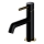 OMNIRES Y1210NBLGL - Mitigeur pour lavabo Y 16,2 cm, finition noir mat / or brillant