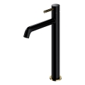 OMNIRES Y1212BLGL - Kraan voor wastafel Y 30,8 cm semi-mat zwart/glanzend goud