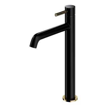 OMNIRES Y1212BLGL - Kraan voor wastafel Y 30,8 cm semi-mat zwart/glanzend goud