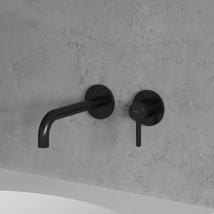 OMNIRES Y1215HLBL - Robinet de lavabo pour installation encastrée Y semi-mat noir