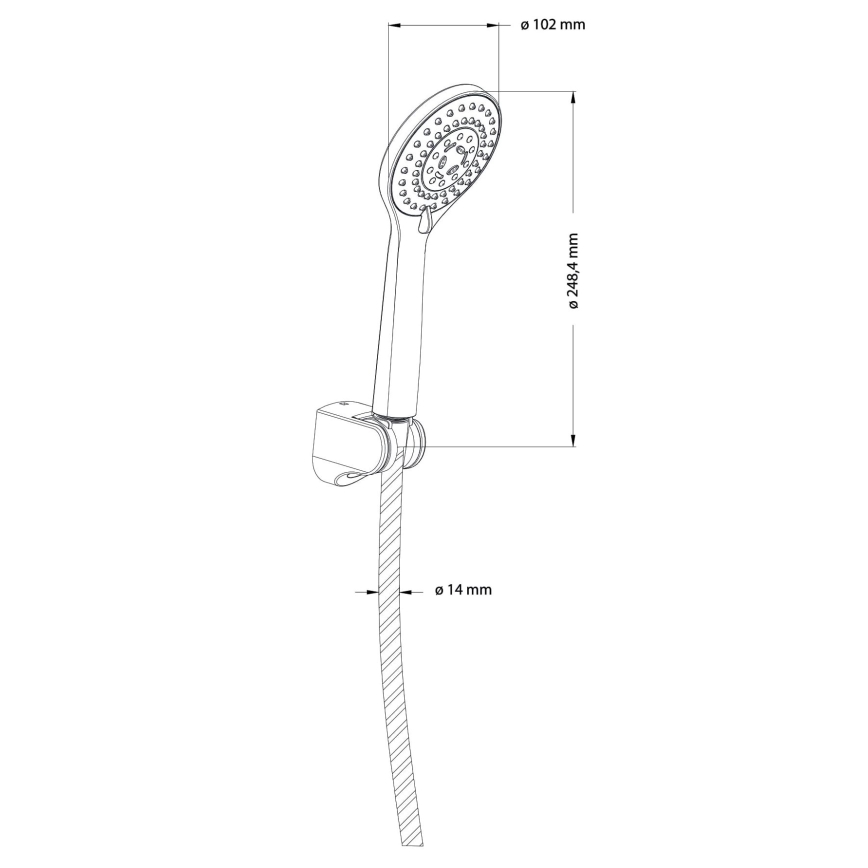 OMNIRES YOSEMITE-PCR - Douche set YOSEMITE glanzend chroom