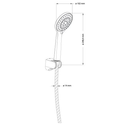 OMNIRES YOSEMITE-PCR - Doucheset YOSEMITE glanzend chroom