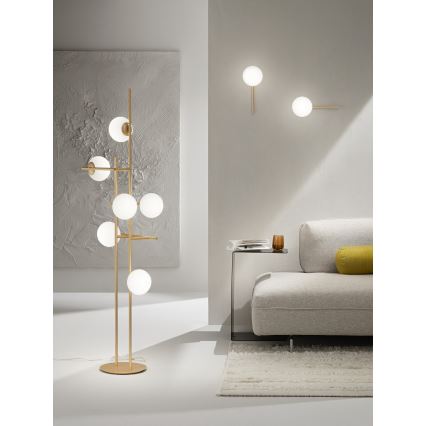 Ondaluce - Applique murale JEWEL 1xE14/10W/230V doré/blanc