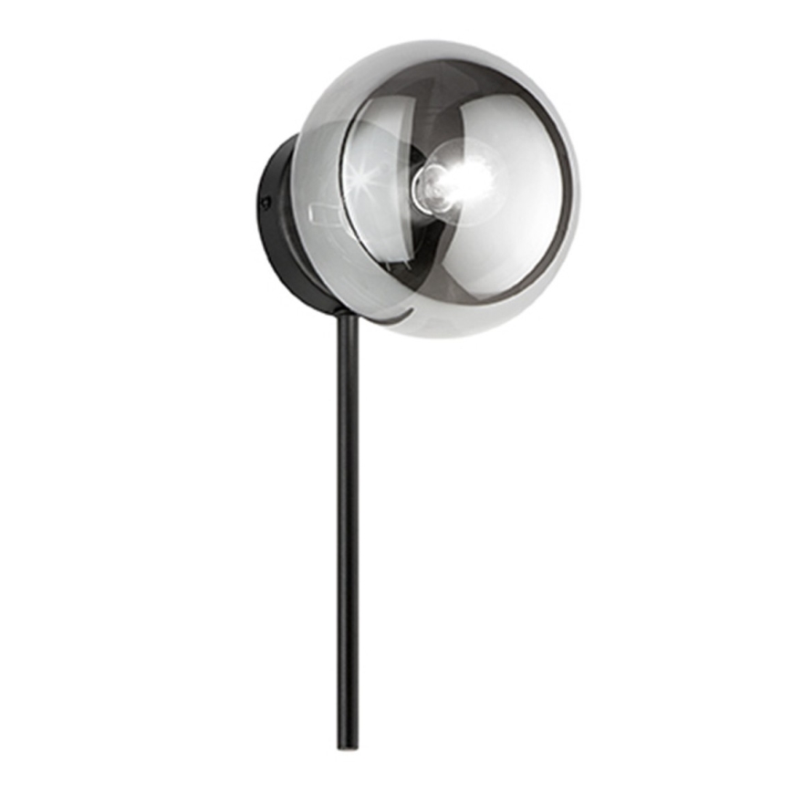 Ondaluce - Applique murale JEWEL 1xE14/10W/230V noir / noir fumé