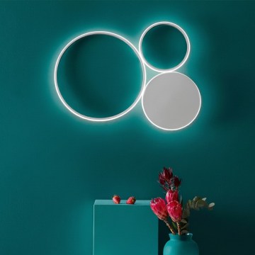 Ondaluce - Applique murale LED dimmable POIS LED/42W/230V argentée