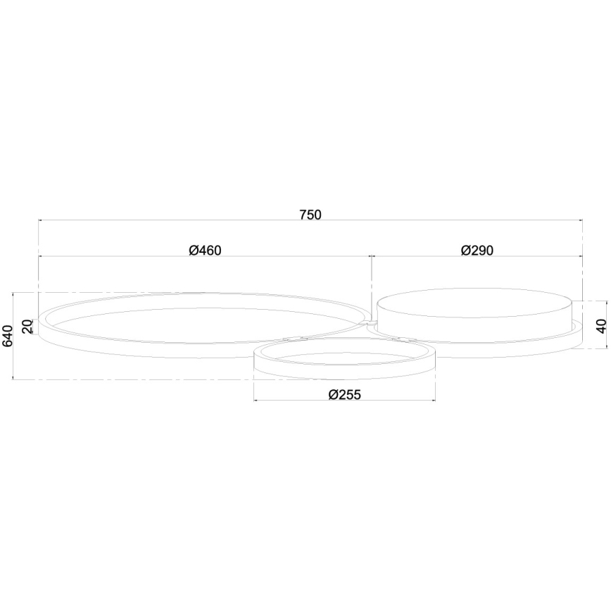Ondaluce - Applique murale LED dimmable POIS LED/42W/230V dorée