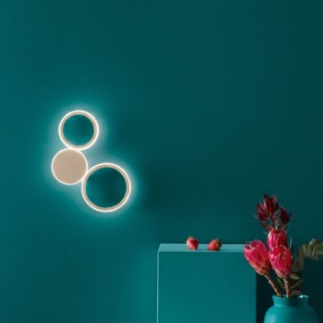 Ondaluce - Applique murale POIS LED/20W/230V dorée