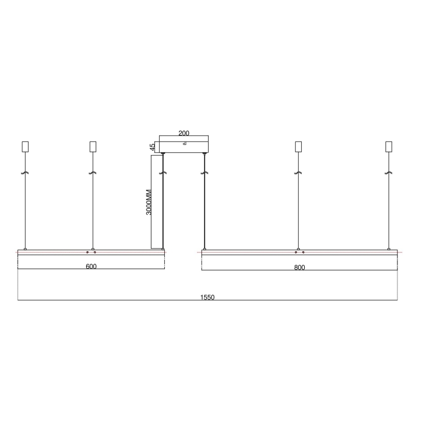 Ondaluce - Dimbare LED-kroonluchter aan kabel SOEL LED/28W/230V + LED/38W Ø 80/60 cm goudkleurig