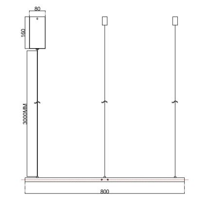 Ondaluce - Dimbare LED-hanglamp aan kabel SOEL LED/38W/230V Ø 80 cm, goudkleurig