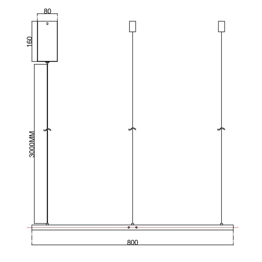 Ondaluce - Dimbare LED-hanglamp aan kabel SOEL LED/38W/230V Ø 80 cm, goudkleurig