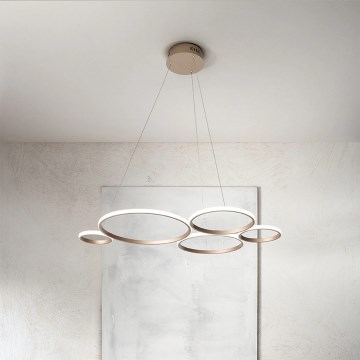 Ondaluce - dimbare LED-kroonluchter aan kabel POIS LED/60W/230V goudkleurig