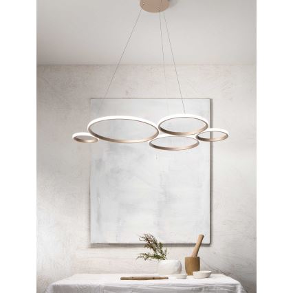 Ondaluce - dimbare LED-kroonluchter aan kabel POIS LED/60W/230V goudkleurig