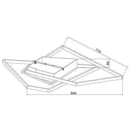 Ondaluce - Dimbare LED-plafondlamp GALAXY LED/90W/230V goudkleurig