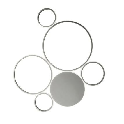 Ondaluce - dimbare LED-plafondlamp POIS LED/68W/230V zilverkleurig