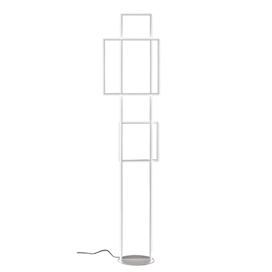 Ondaluce - Dimbare LED-vloerlamp DOWEL LED/77W/230V zilverkleurig