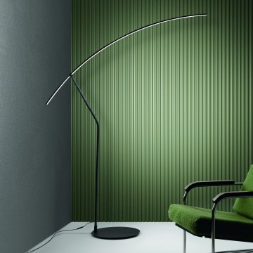 Ondaluce - Dimbare LED-vloerlamp FOLAGA LED/30W/230V 190 cm zwart