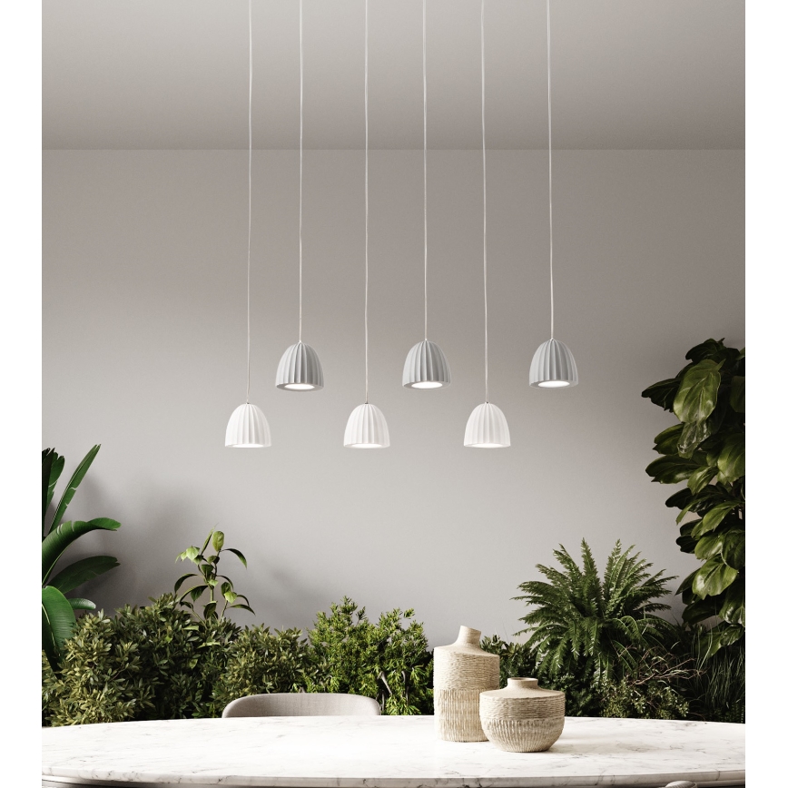 Ondaluce - Hanglamp aan kabel CONCRETE 1xGU10/7,5W/230V Ø 10,5 cm beton/grijs