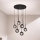 Ondaluce - Hanglamp aan kabel JEWEL 8xE14/10W/230V Ø 70 cm zwart/gerookt zwart