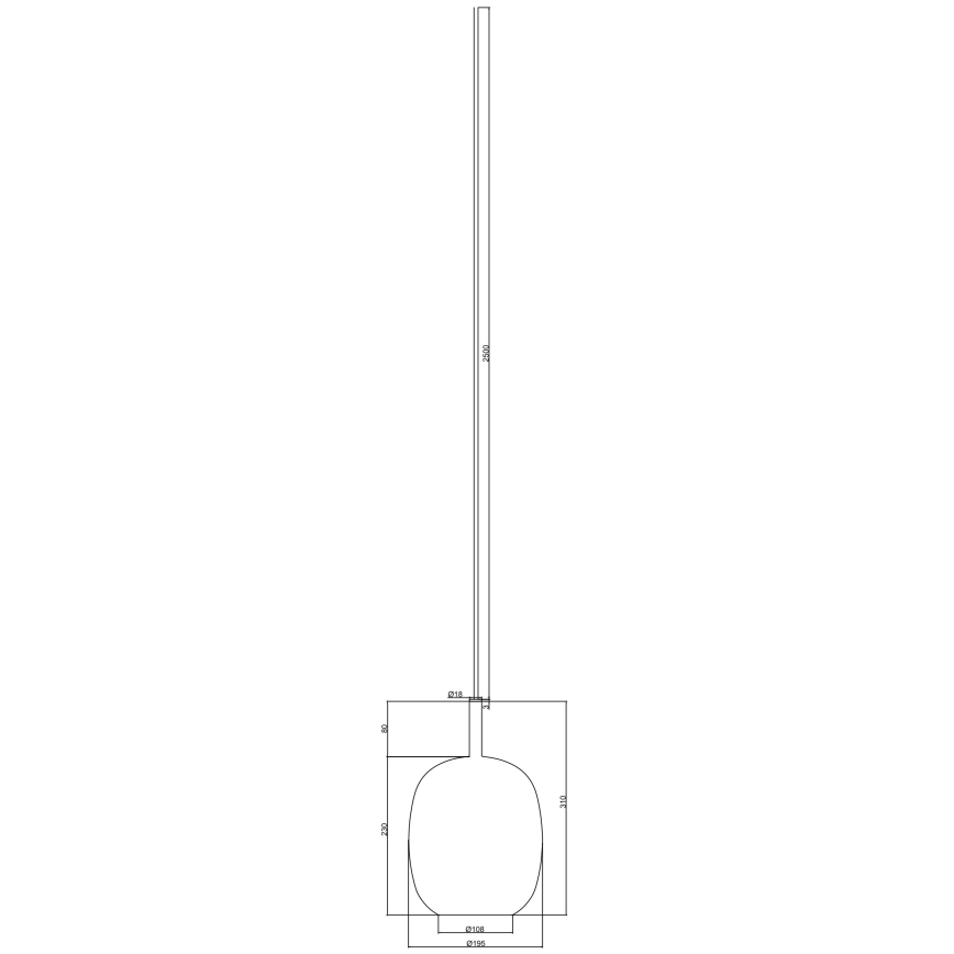 Ondaluce - Hanglamp aan kabel THELMA 1xE27/15W/230V Ø 19,5 cm goud/rookbeige