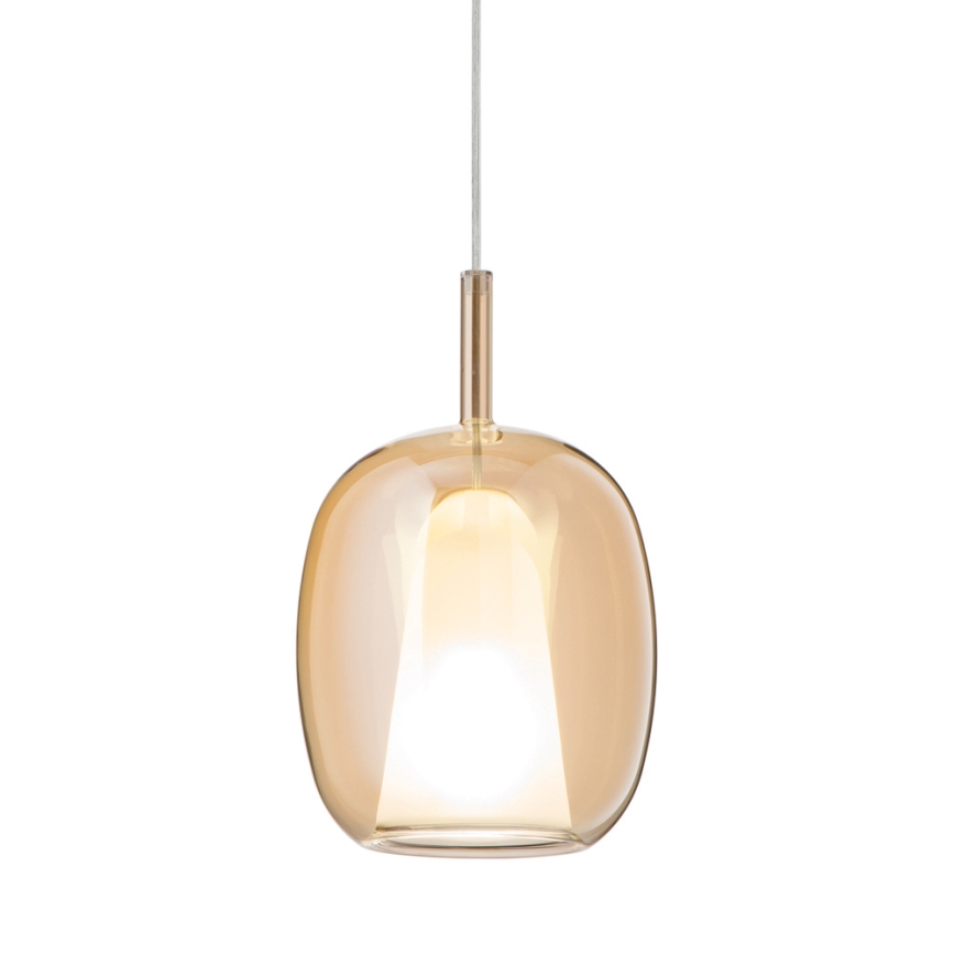 Ondaluce - Hanglamp aan kabel THELMA 3xE27/15W/230V Ø 19,5 cm goud/rookbeige