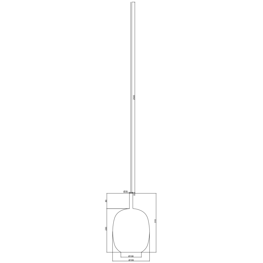 Ondaluce - Hanglamp aan kabel THELMA 3xE27/15W/230V Ø 19,5 cm zwart/rookgrijs