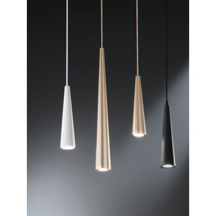 Ondaluce - Hanglamp aan snoer NOA 1xGU10/20W/230V Ø 5,5 cm goud