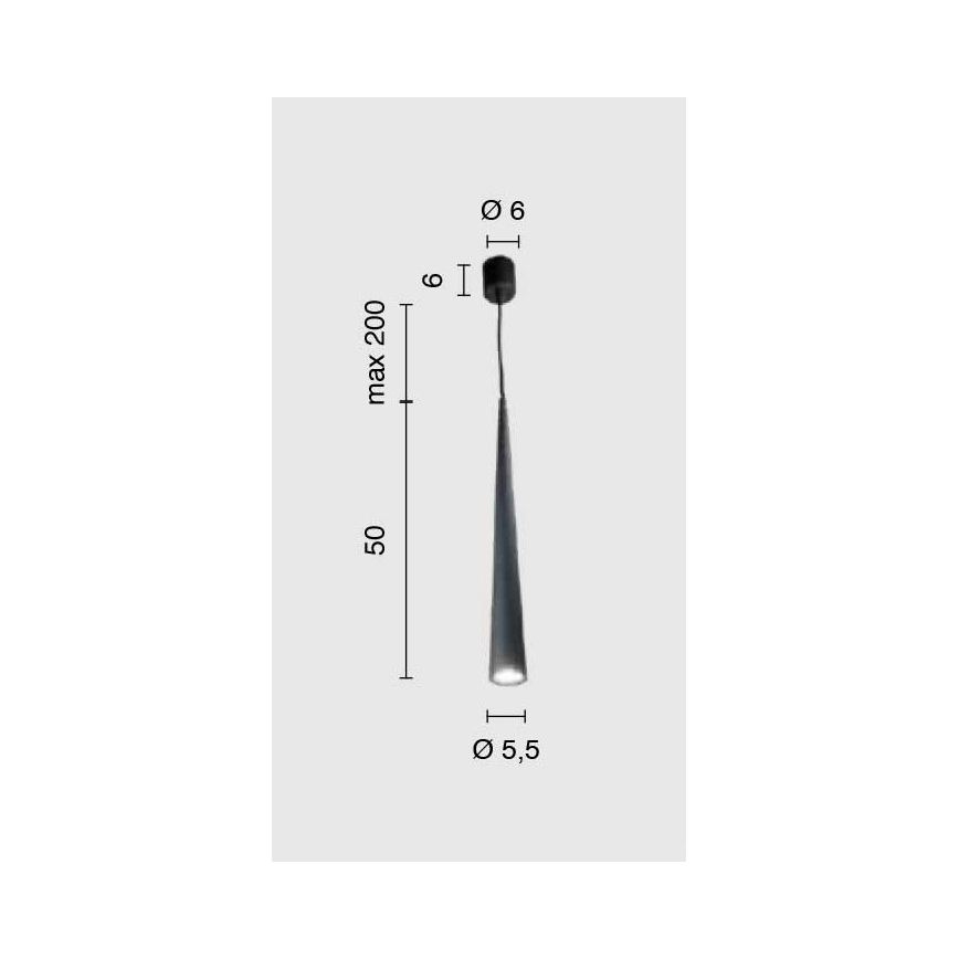 Ondaluce - Hanglamp aan snoer NOA 1xGU10/20W/230V Ø 5,5 cm goud
