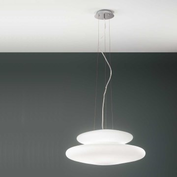 Ondaluce - Hanglamp met kabel PAGODA 3xE27/15W/230V + 2xE27/15W pr. 50 cm wit