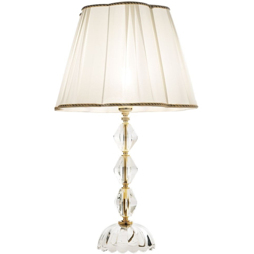 Ondaluce - Kristallen tafellamp BRIGIDA 1xE27/15W/230V crème/helder