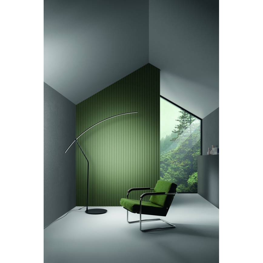 Ondaluce - Lampadaire LED dimmable FOLAGA LED/30W/230V 190 cm noir