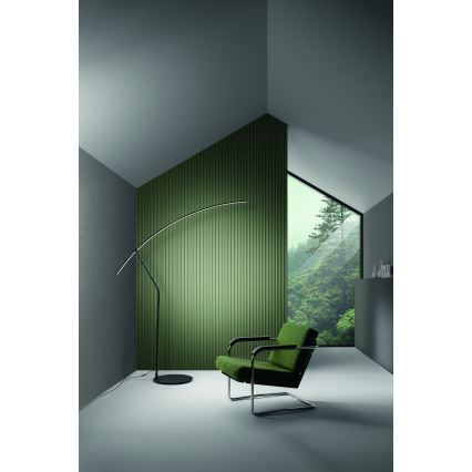 Ondaluce - Lampadaire LED dimmable FOLAGA LED/30W/230V noir