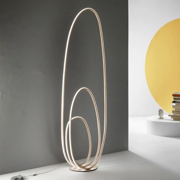 Ondaluce - Lampadaire LED dimmable GOLDEN LED/45W/230V doré