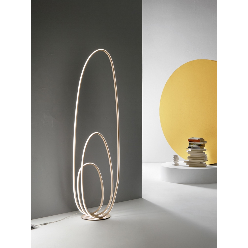 Ondaluce - Lampadaire LED dimmable GOLDEN LED/45W/230V doré