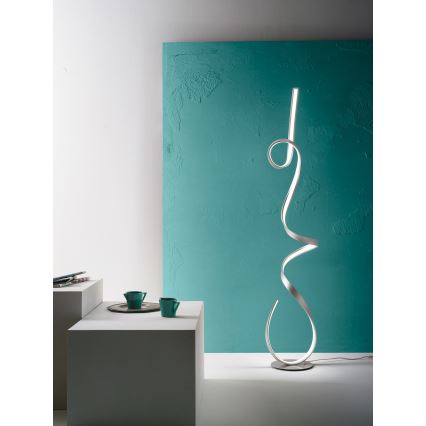 Ondaluce - Lampadaire LED dimmable LUMEN LED/30W/230V 160 cm argenté