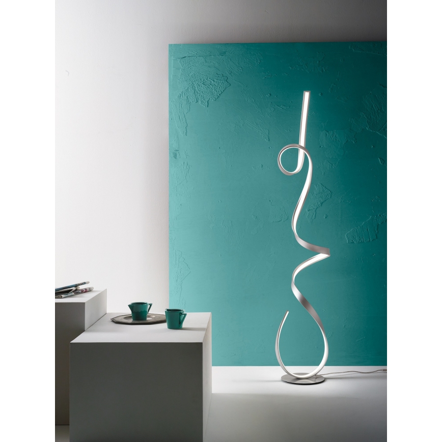 Ondaluce - Lampadaire LED dimmable LUMEN LED/30W/230V 160 cm argenté