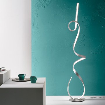 Ondaluce - Lampadaire LED dimmable LUMEN LED/30W/230V argenté