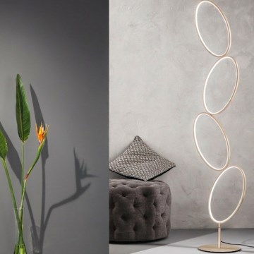 Ondaluce - Lampadaire LED dimmable RICE LED/38W/230V doré