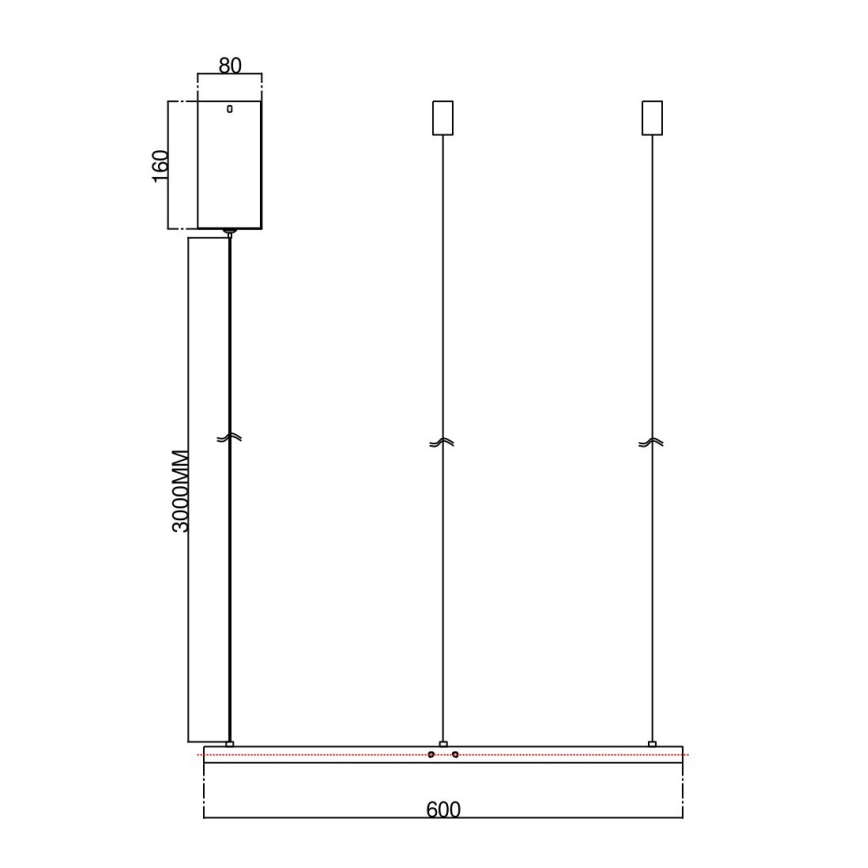 Ondaluce - LED dimbare hanglamp aan kabel SOEL LED/28W/230V pr. 60 cm goudkleurig