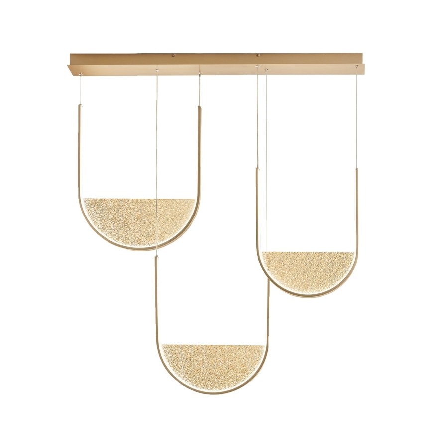 Ondaluce - LED-dimbare hanglamp aan snoer LOTUS LED/70W/230V goud